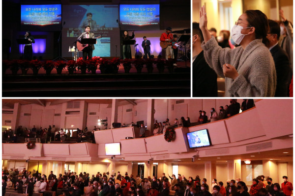 <h4>크레도 중창단과 온 회중이 함께 찬양했습니다.</h4>
